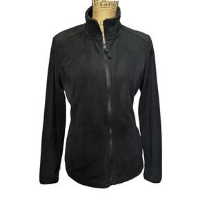 Port Authority Fleece Jacket Full Zip Warm‎ Comfy Black Ladies L